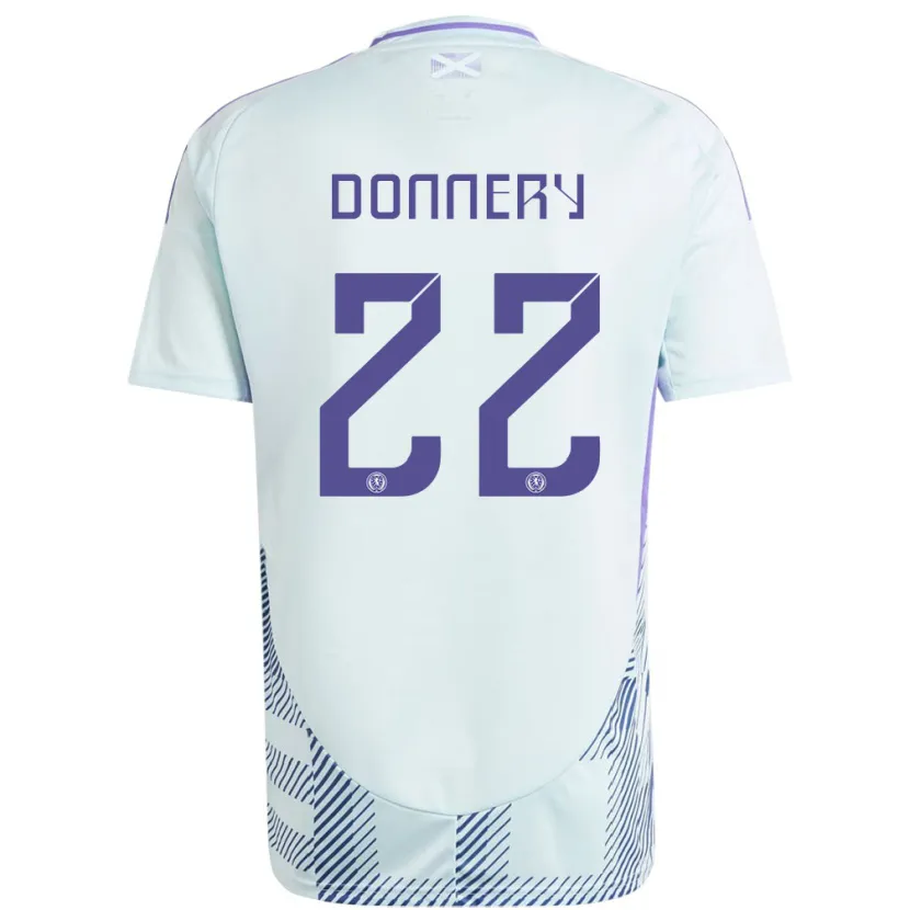 Danxen Criança Camisola Escócia Julian Donnery #22 Azul Menta Claro Alternativa 24-26 Camisa