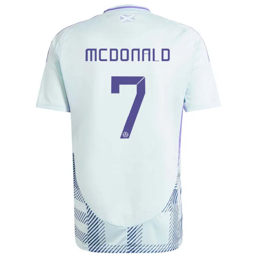 Danxen Criança Camisola Escócia Josh Mcdonald #7 Azul Menta Claro Alternativa 24-26 Camisa