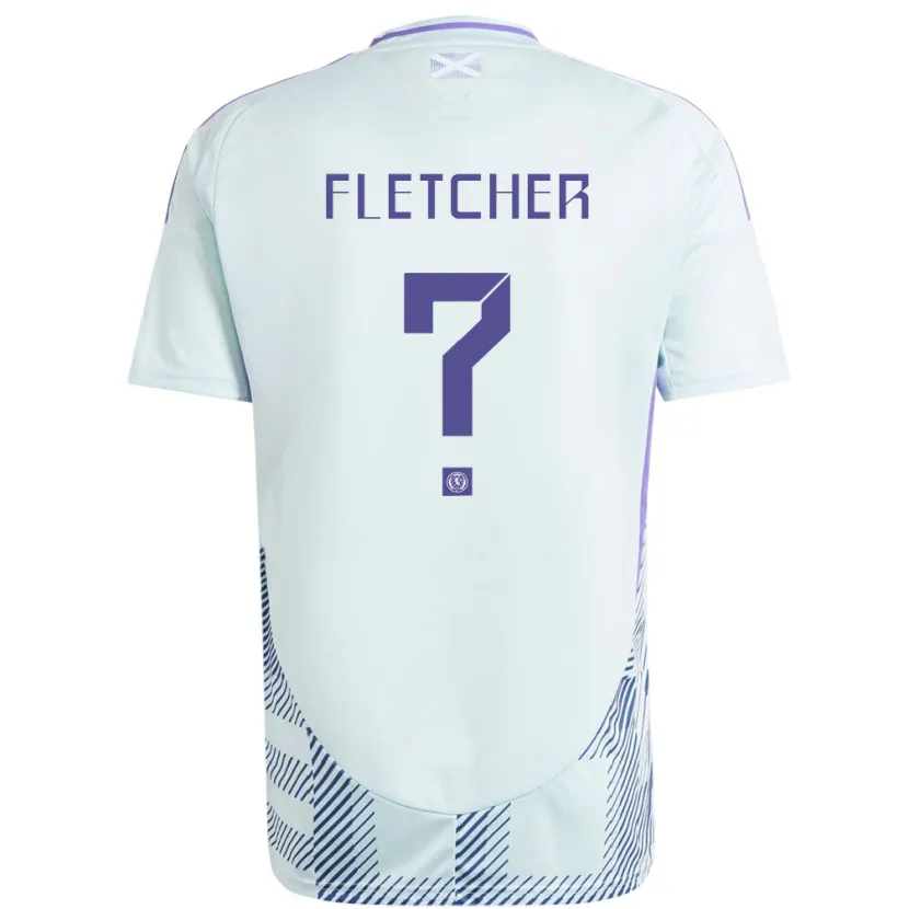 Danxen Criança Camisola Escócia Tyler Fletcher #0 Azul Menta Claro Alternativa 24-26 Camisa