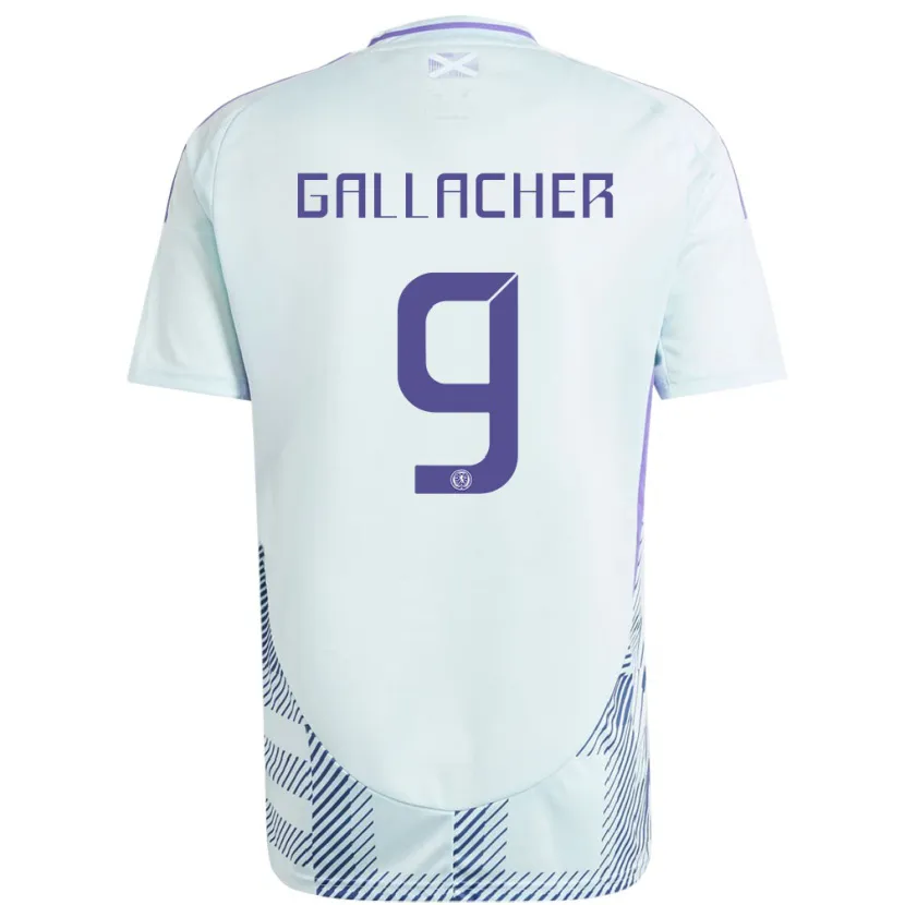 Danxen Criança Camisola Escócia Amy Gallacher #9 Azul Menta Claro Alternativa 24-26 Camisa
