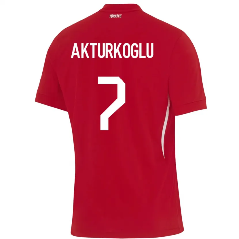 Danxen Criança Camisola Turquia Kerem Aktürkoğlu #7 Vermelho Alternativa 24-26 Camisa