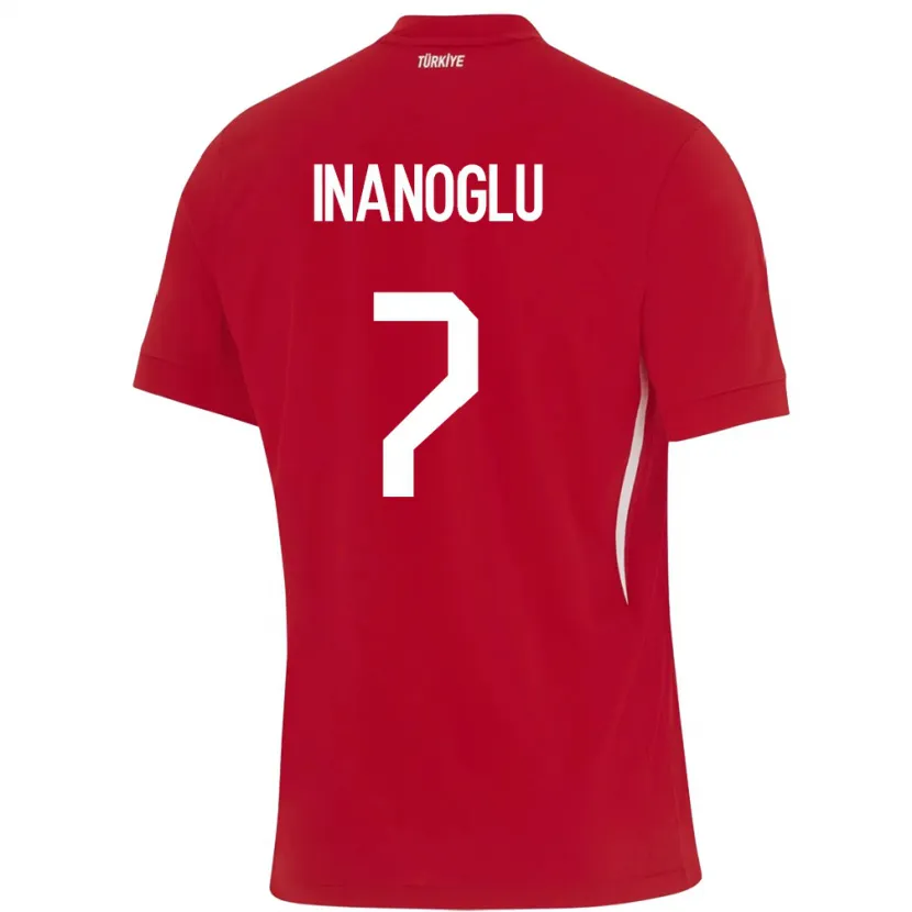 Danxen Criança Camisola Turquia Kaan İnanoğlu #7 Vermelho Alternativa 24-26 Camisa