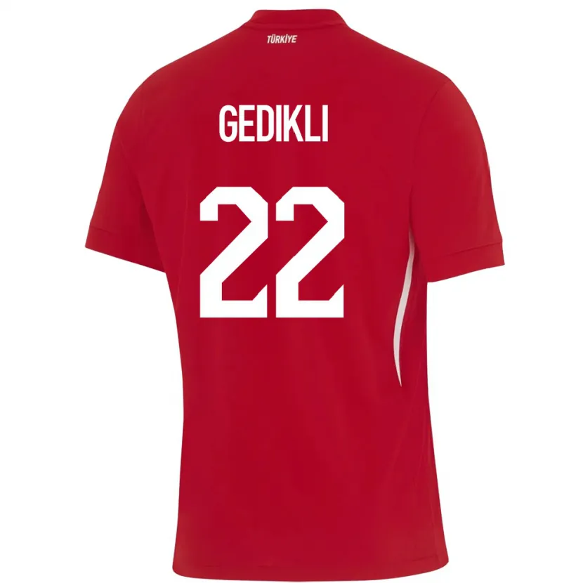 Danxen Criança Camisola Turquia Berkant Gedikli #22 Vermelho Alternativa 24-26 Camisa