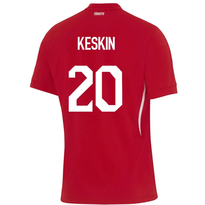 Danxen Criança Camisola Turquia Elif Keskin #20 Vermelho Alternativa 24-26 Camisa