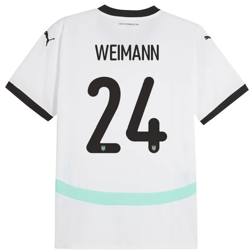 Danxen Criança Camisola Áustria Andreas Weimann #24 Branco Alternativa 24-26 Camisa