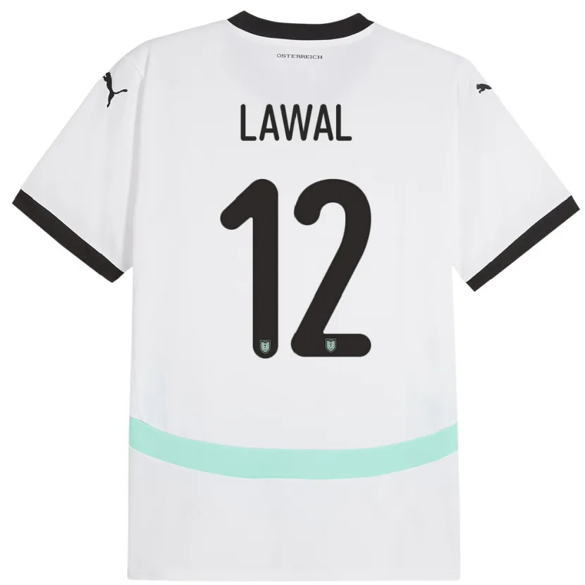 Danxen Criança Camisola Áustria Tobias Lawal #12 Branco Alternativa 24-26 Camisa