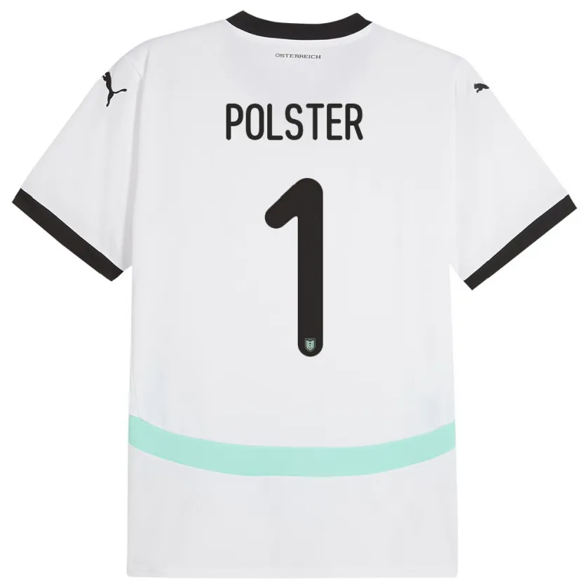 Danxen Criança Camisola Áustria Nikolas Polster #1 Branco Alternativa 24-26 Camisa