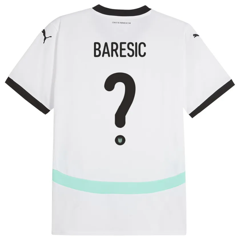 Danxen Criança Camisola Áustria Leon Baresic #0 Branco Alternativa 24-26 Camisa