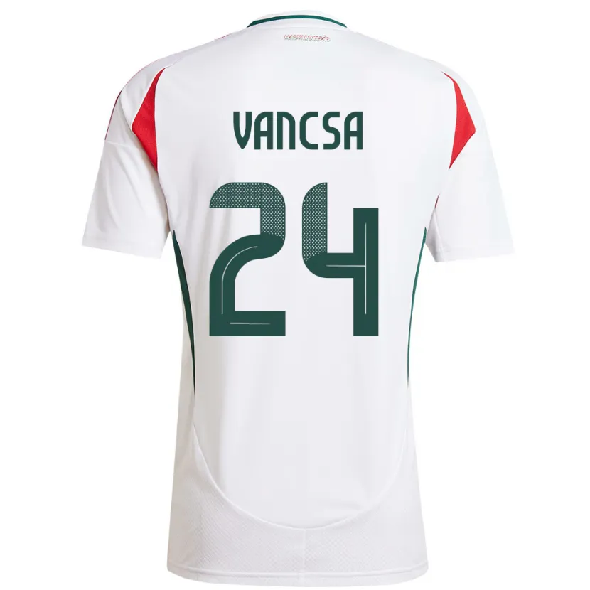 Danxen Criança Camisola Hungria Zalán Vancsa #24 Branco Alternativa 24-26 Camisa