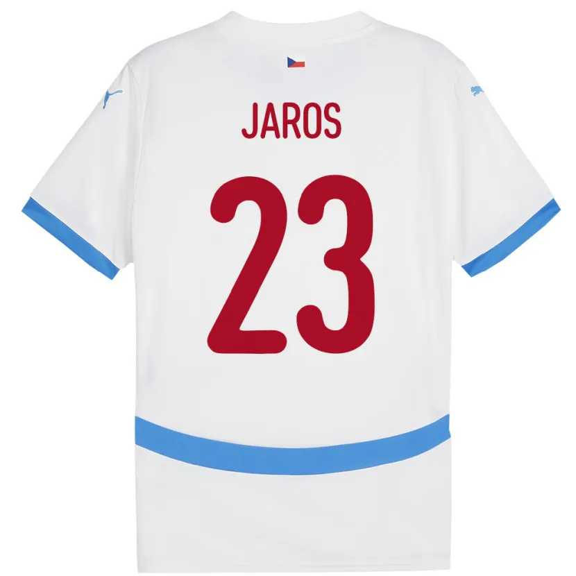 Danxen Criança Camisola República Checa Vitezslav Jaros #23 Branco Alternativa 24-26 Camisa