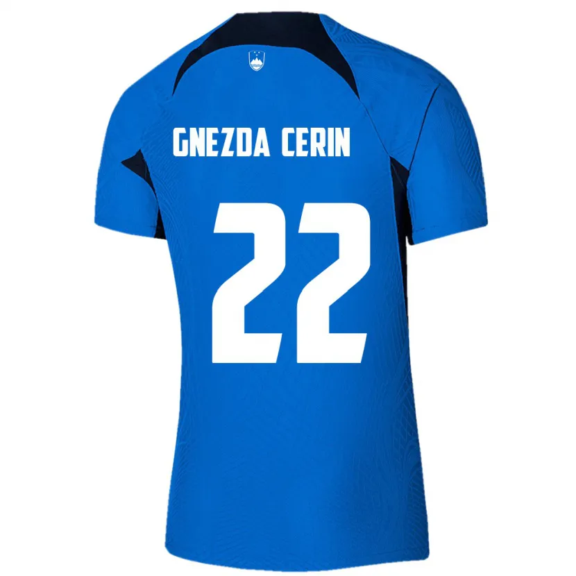 Danxen Criança Camisola Eslovênia Adam Gnezda Cerin #22 Azul Alternativa 24-26 Camisa