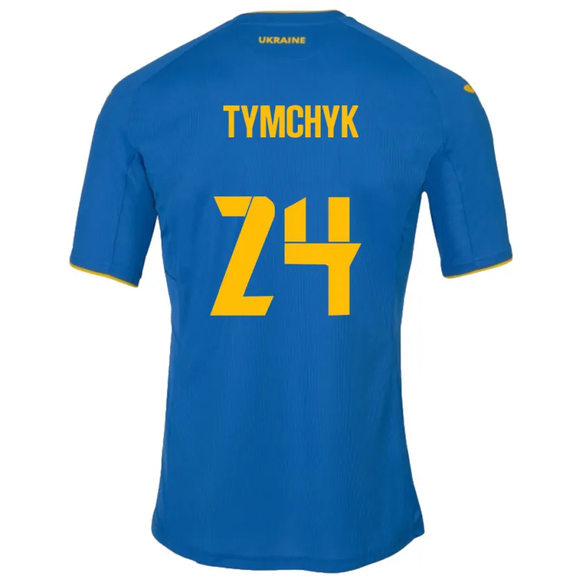 Danxen Criança Camisola Ucrânia Oleksandr Tymchyk #24 Azul Alternativa 24-26 Camisa