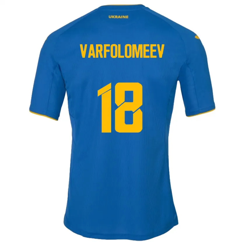Danxen Criança Camisola Ucrânia Ivan Varfolomeev #18 Azul Alternativa 24-26 Camisa