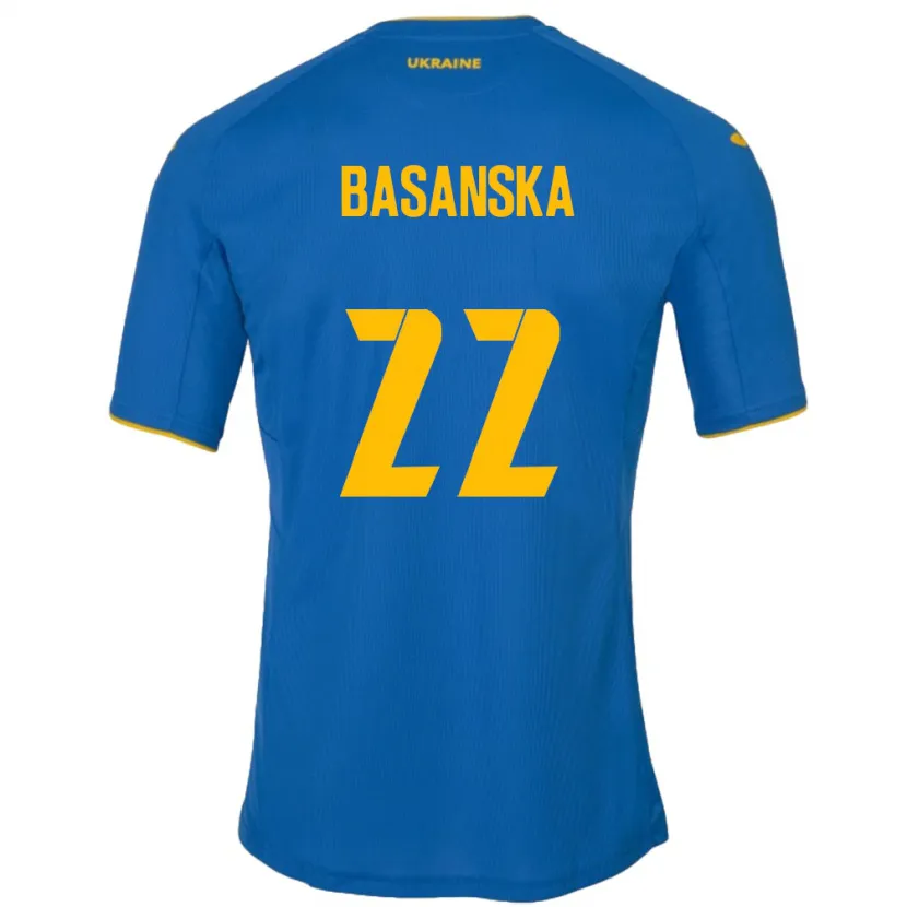 Danxen Criança Camisola Ucrânia Olga Basanska #22 Azul Alternativa 24-26 Camisa