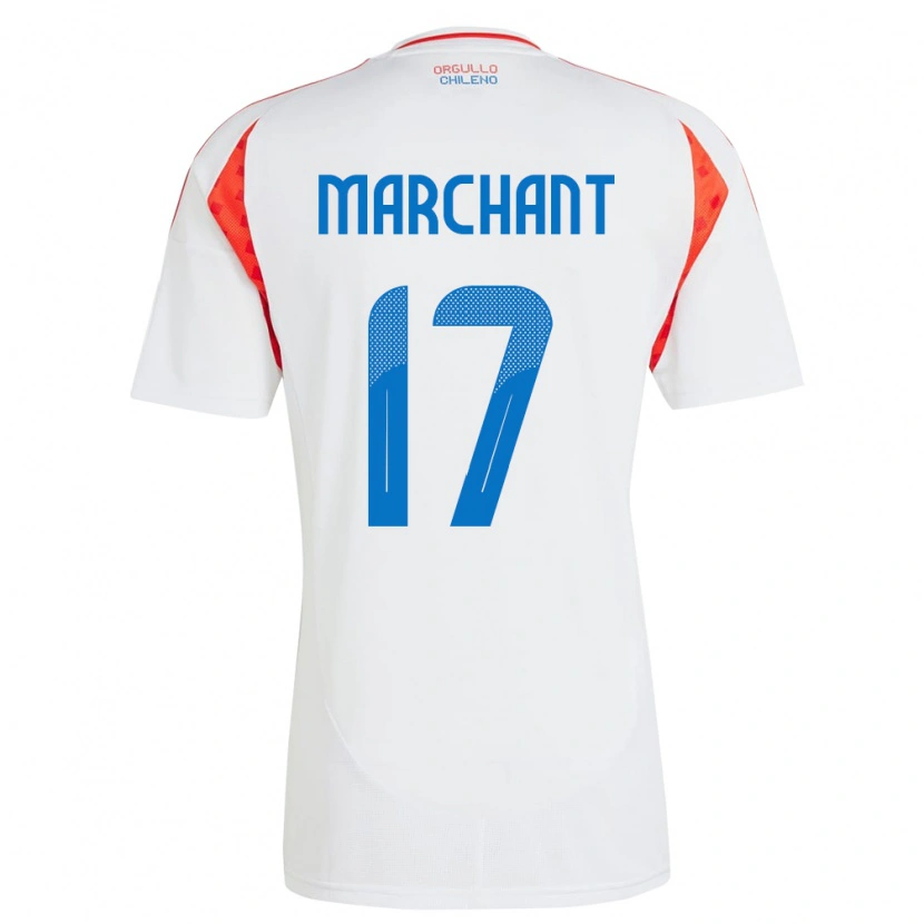 Danxen Criança Camisola Chile Francisco Marchant #17 Branco Alternativa 24-26 Camisa