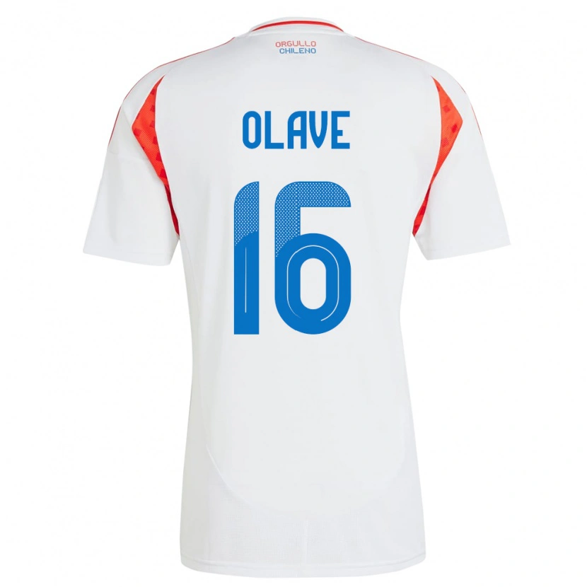 Danxen Criança Camisola Chile Isidora Olave #16 Branco Alternativa 24-26 Camisa