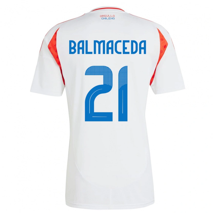 Danxen Criança Camisola Chile Rosario Balmaceda #21 Branco Alternativa 24-26 Camisa