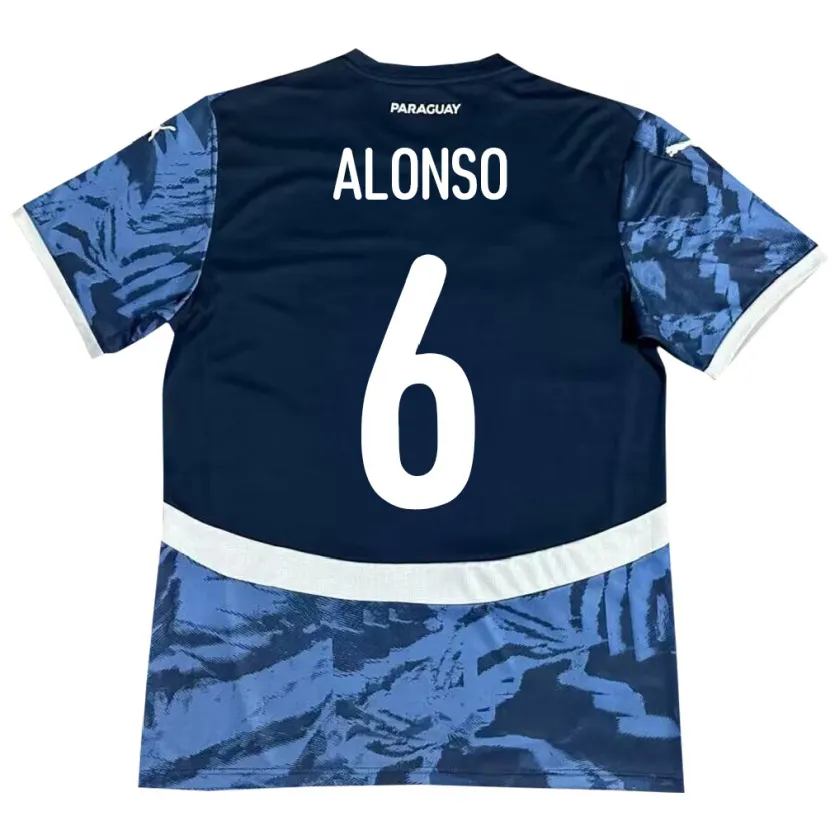 Danxen Criança Camisola Paraguai Júnior Alonso #6 Azul Alternativa 24-26 Camisa