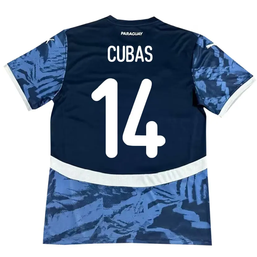 Danxen Criança Camisola Paraguai Andrés Cubas #14 Azul Alternativa 24-26 Camisa