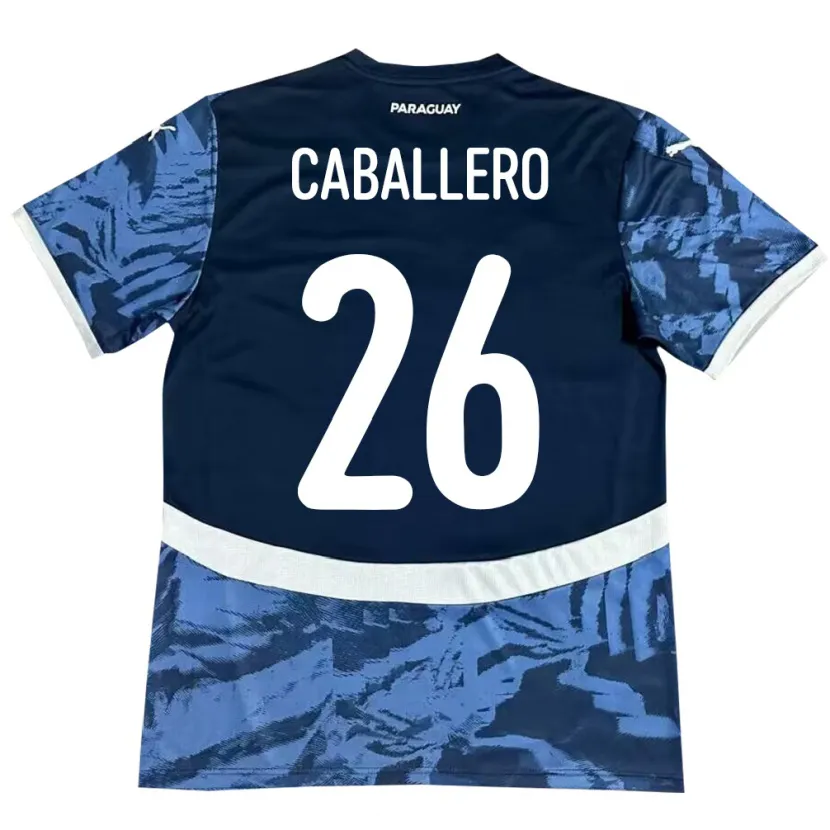 Danxen Criança Camisola Paraguai Hernesto Caballero #26 Azul Alternativa 24-26 Camisa
