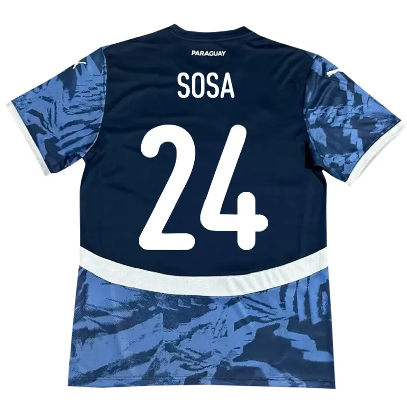 Danxen Criança Camisola Paraguai Ramón Sosa #24 Azul Alternativa 24-26 Camisa