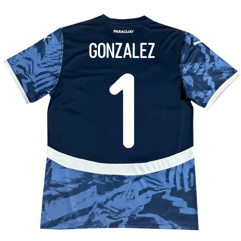 Danxen Criança Camisola Paraguai Ángel González #1 Azul Alternativa 24-26 Camisa