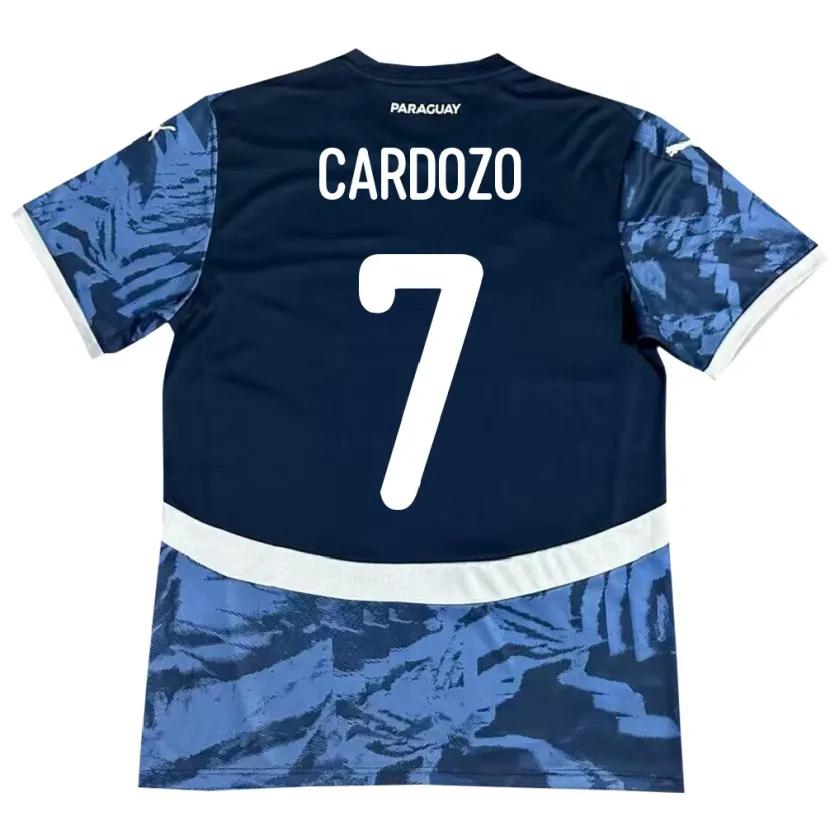 Danxen Criança Camisola Paraguai Fernando Cardozo #7 Azul Alternativa 24-26 Camisa
