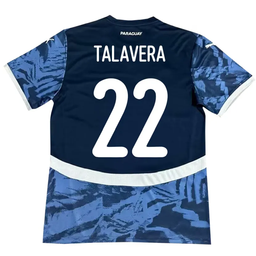 Danxen Criança Camisola Paraguai Javier Talavera #22 Azul Alternativa 24-26 Camisa