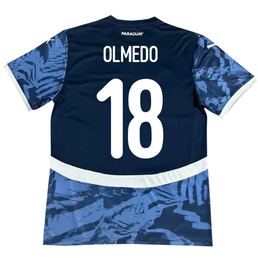 Danxen Criança Camisola Paraguai Cesar Olmedo #18 Azul Alternativa 24-26 Camisa