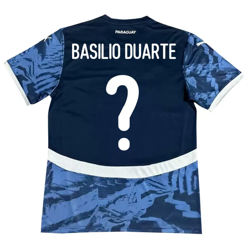 Danxen Criança Camisola Paraguai Basilio Duarte #0 Azul Alternativa 24-26 Camisa