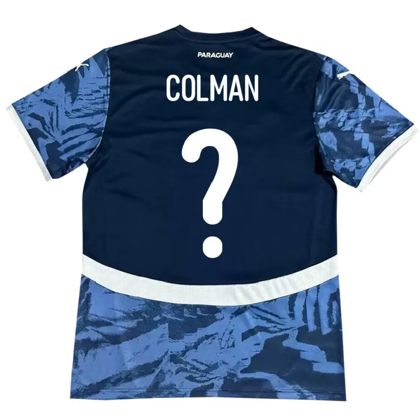 Danxen Criança Camisola Paraguai Orlando Colmán #0 Azul Alternativa 24-26 Camisa