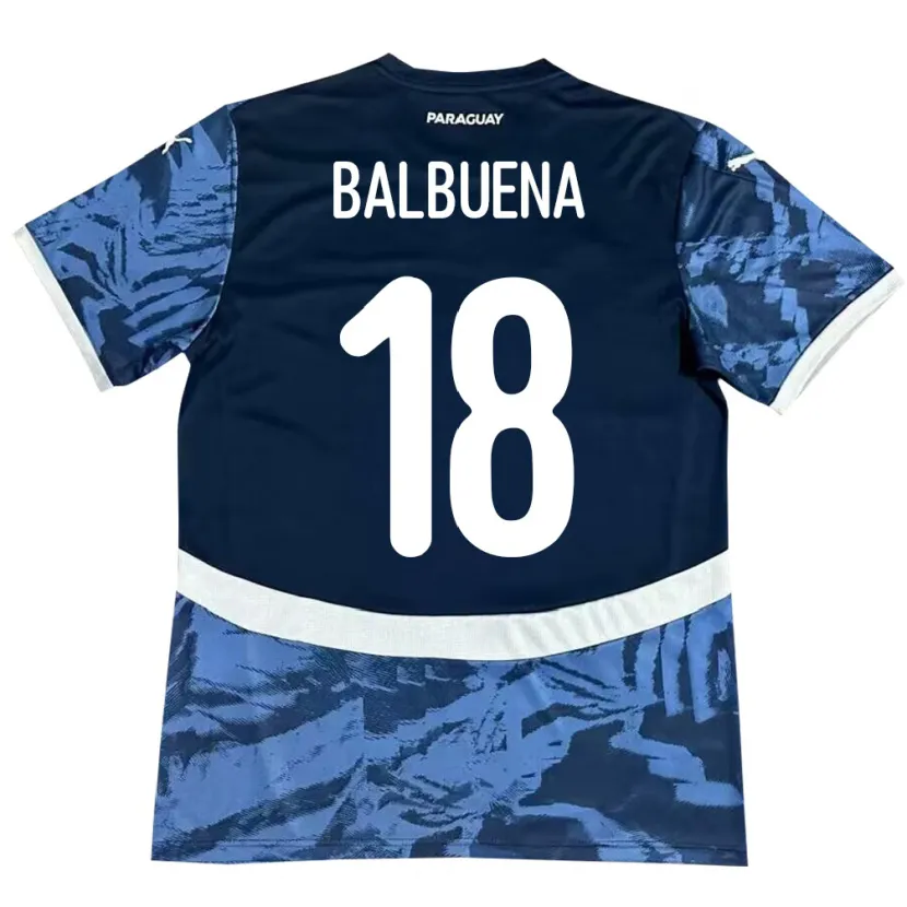 Danxen Criança Camisola Paraguai Axel Balbuena #18 Azul Alternativa 24-26 Camisa