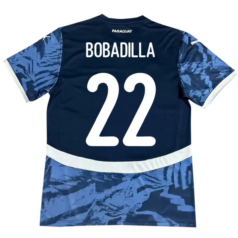 Danxen Criança Camisola Paraguai Dylan Bobadilla #22 Azul Alternativa 24-26 Camisa