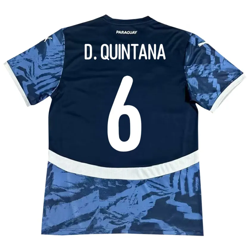 Danxen Criança Camisola Paraguai Dulce Quintana #6 Azul Alternativa 24-26 Camisa