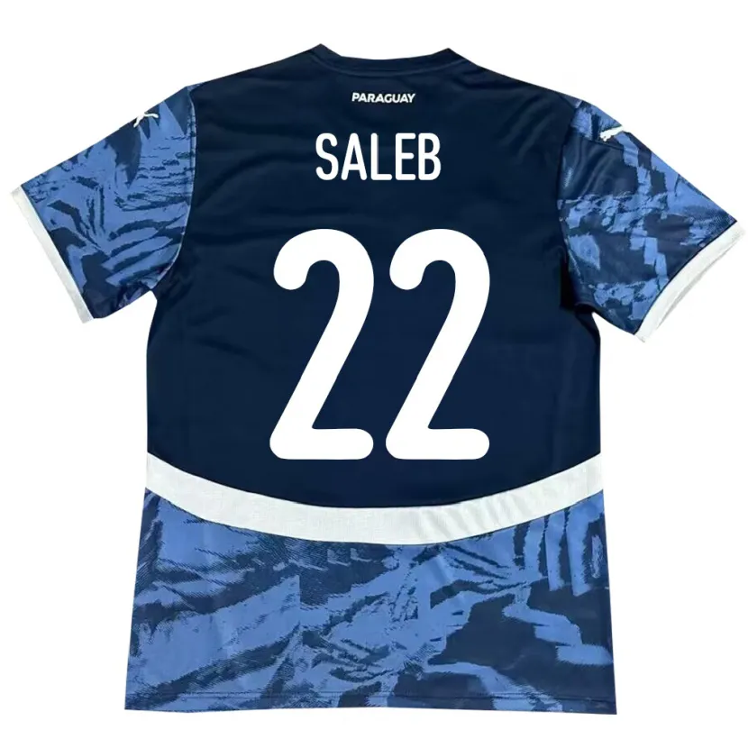 Danxen Criança Camisola Paraguai Gloria Saleb #22 Azul Alternativa 24-26 Camisa