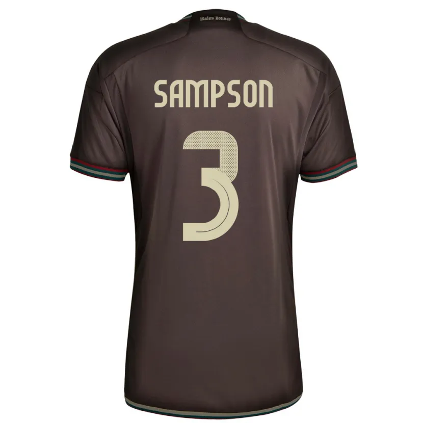 Danxen Criança Camisola Jamaica Vyan Sampson #3 Noite Marrom Alternativa 24-26 Camisa