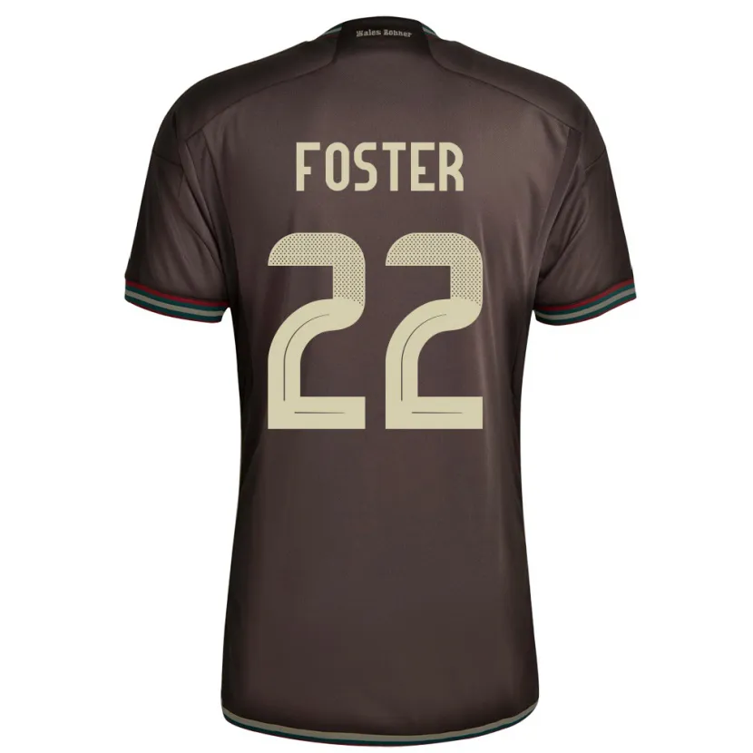 Danxen Criança Camisola Jamaica Shanise Foster #22 Noite Marrom Alternativa 24-26 Camisa