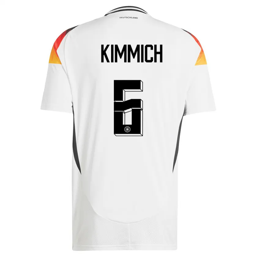 Danxen Homem Camisola Alemanha Joshua Kimmich #6 Branco Principal 24-26 Camisa