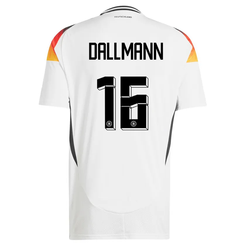 Danxen Homem Camisola Alemanha Linda Dallmann #16 Branco Principal 24-26 Camisa