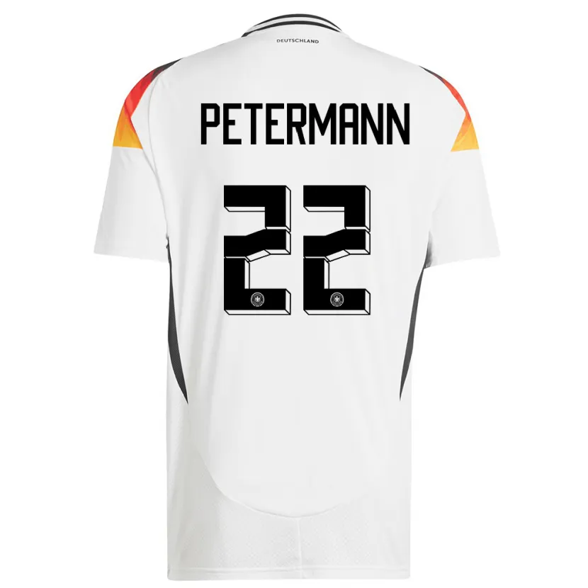 Danxen Homem Camisola Alemanha Lena Petermann #22 Branco Principal 24-26 Camisa