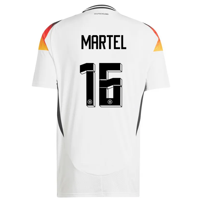 Danxen Homem Camisola Alemanha Eric Martel #16 Branco Principal 24-26 Camisa