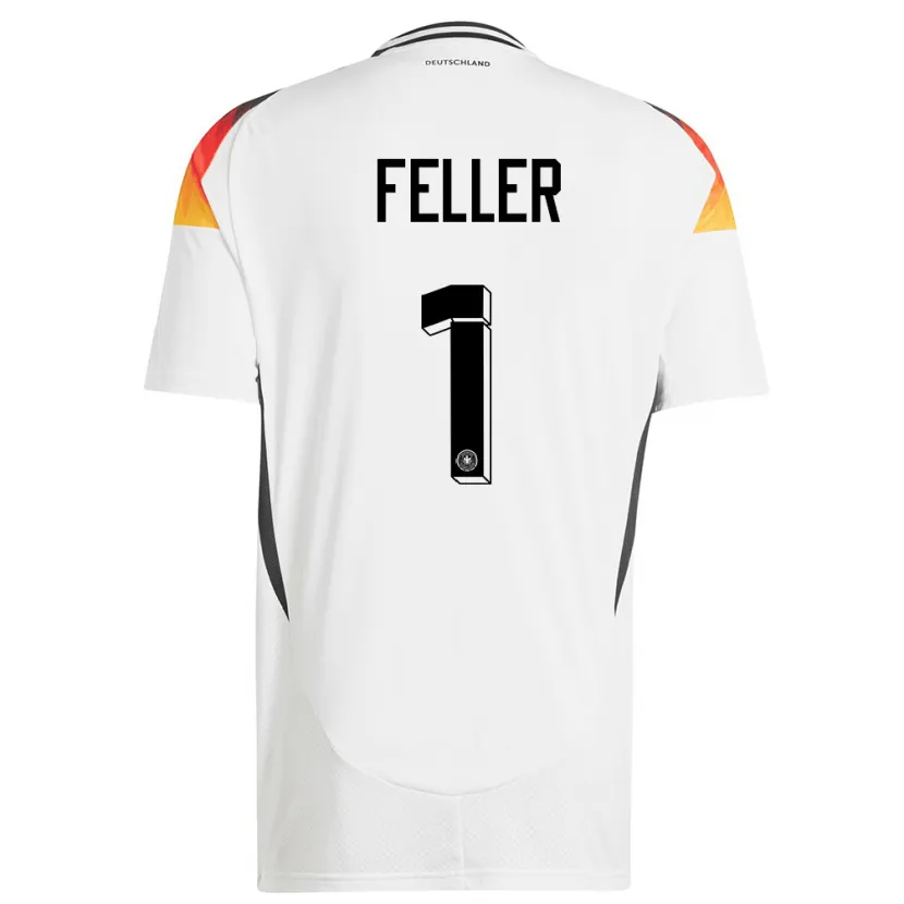 Danxen Homem Camisola Alemanha Frank Feller #1 Branco Principal 24-26 Camisa