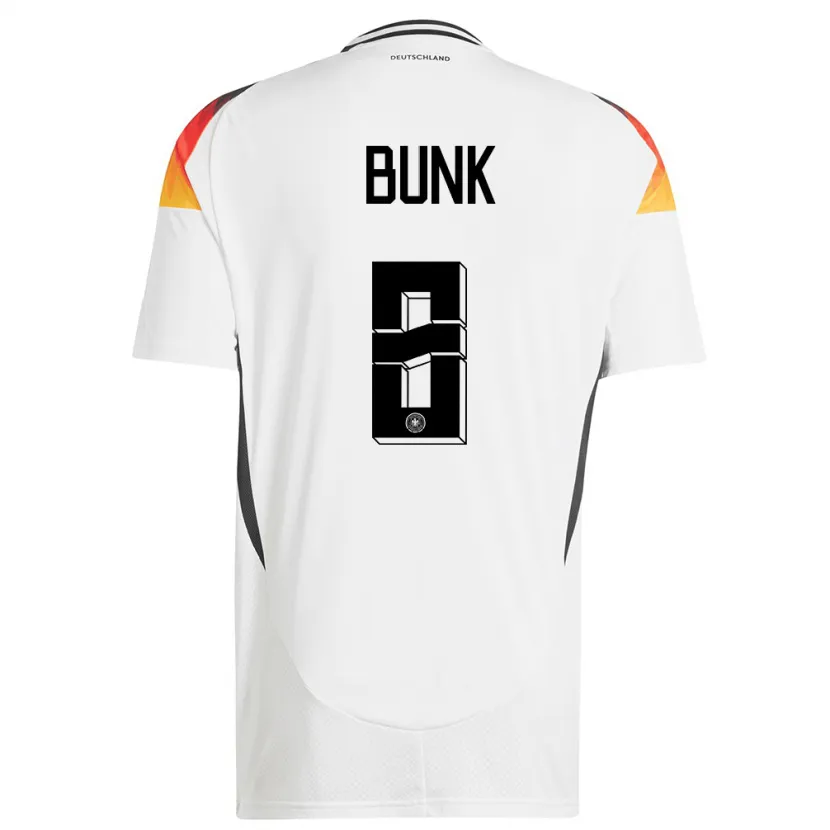 Danxen Homem Camisola Alemanha Daniel Bunk #8 Branco Principal 24-26 Camisa