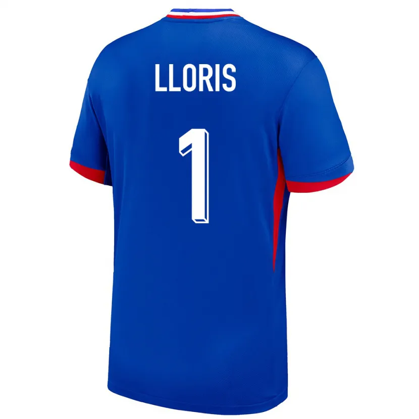 Danxen Homem Camisola França Hugo Lloris #1 Azul Principal 24-26 Camisa