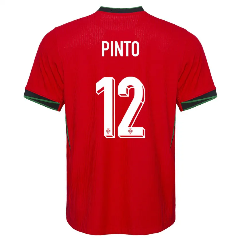 Danxen Homem Camisola Portugal Diogo Pinto #12 Vermelho Principal 24-26 Camisa