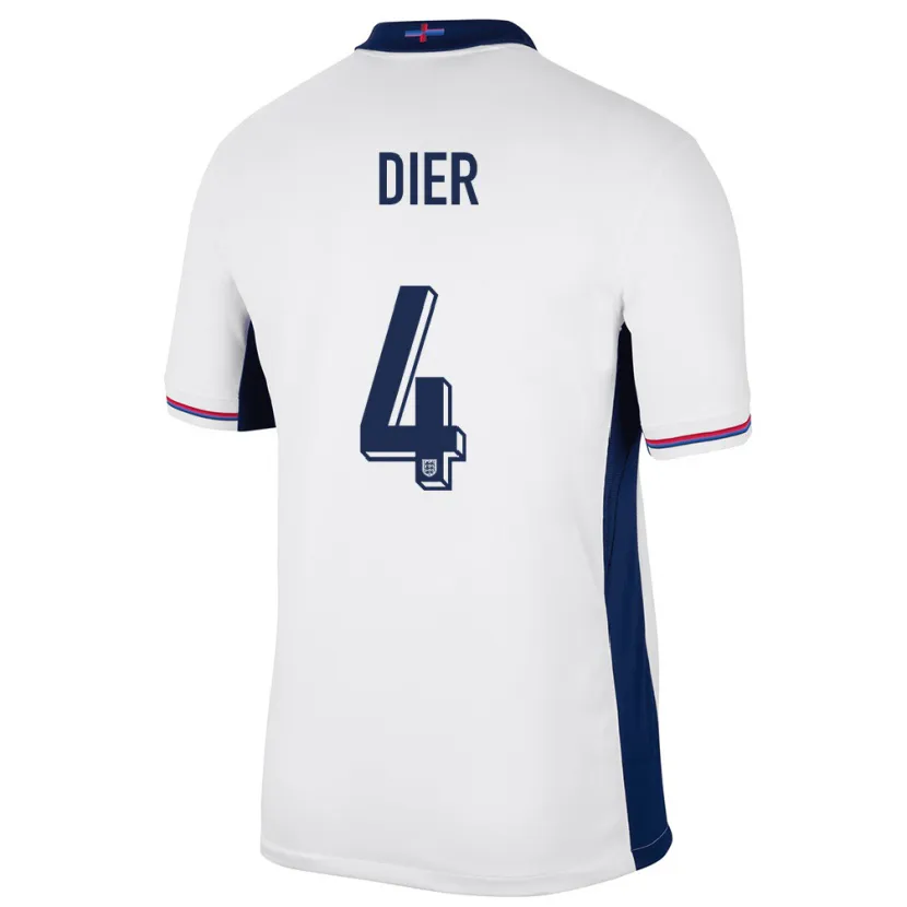 Danxen Homem Camisola Inglaterra Eric Dier #4 Branco Principal 24-26 Camisa