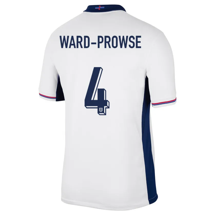 Danxen Homem Camisola Inglaterra James Ward-Prowse #4 Branco Principal 24-26 Camisa