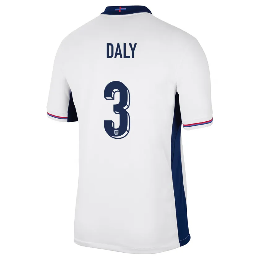 Danxen Homem Camisola Inglaterra Rachel Daly #3 Branco Principal 24-26 Camisa