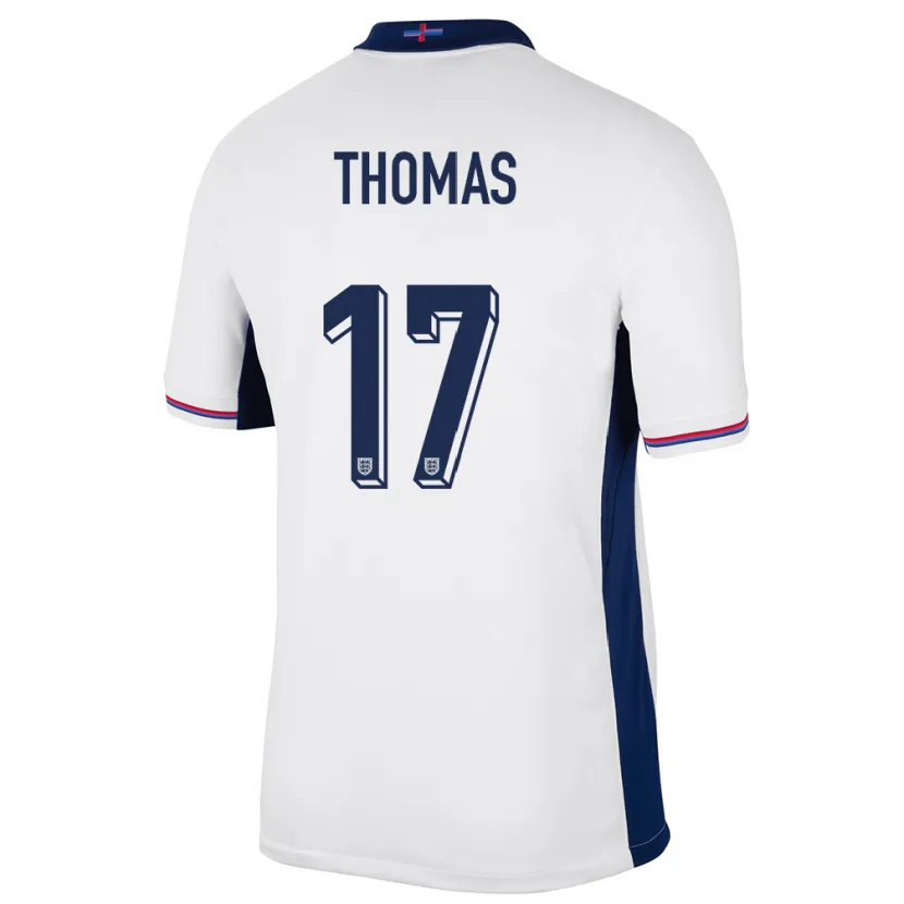 Danxen Homem Camisola Inglaterra Luke Thomas #17 Branco Principal 24-26 Camisa