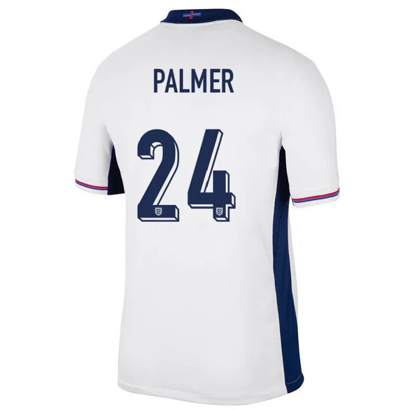 Danxen Homem Camisola Inglaterra Cole Palmer #24 Branco Principal 24-26 Camisa